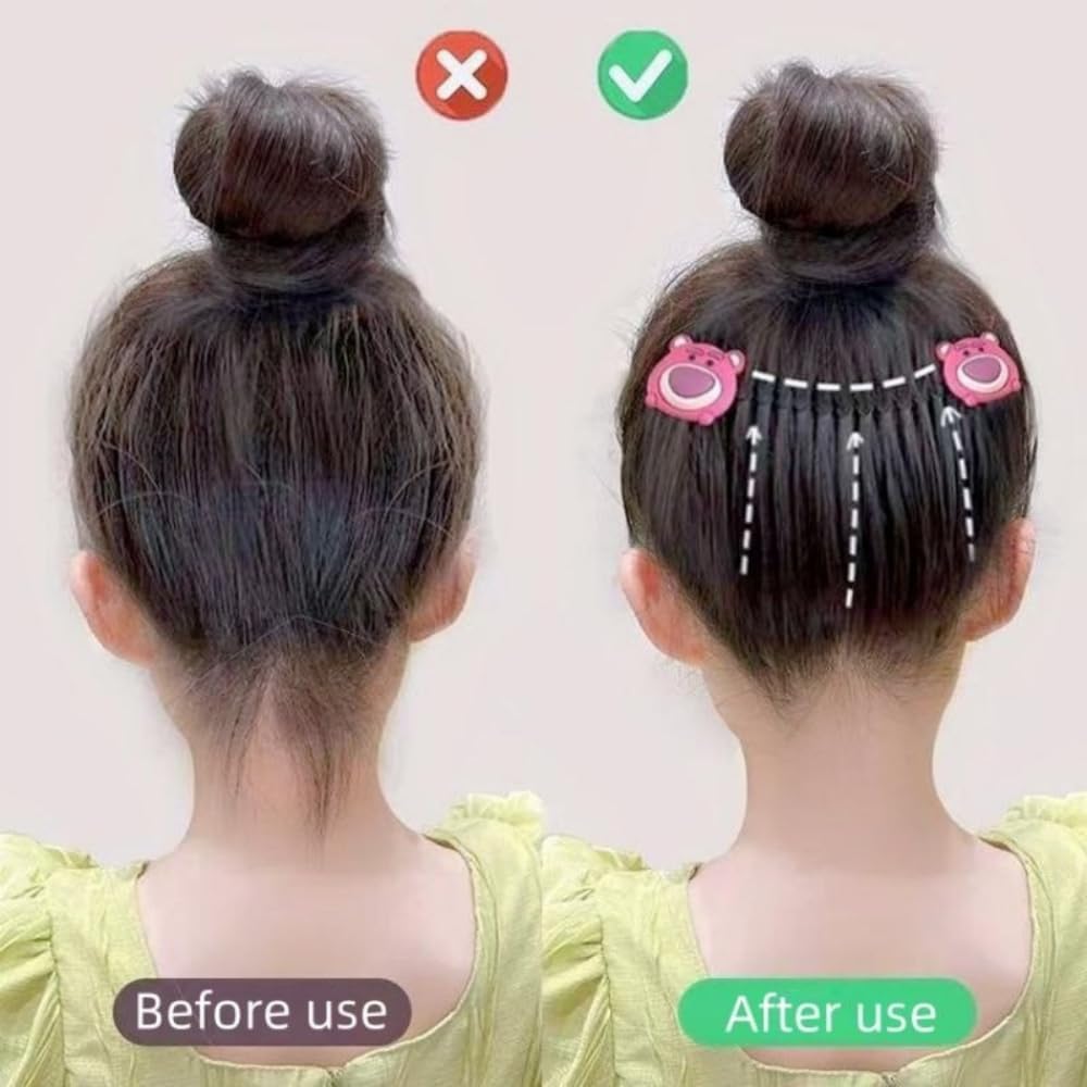 Diversa Cartoon Animal Design Hair Clips for Kids & Girls, Invisible Comb Hair Barrette, Non-slip Comb Style Hair Clip, Invisible Hair Holder Clips, Pack of 5 (1)