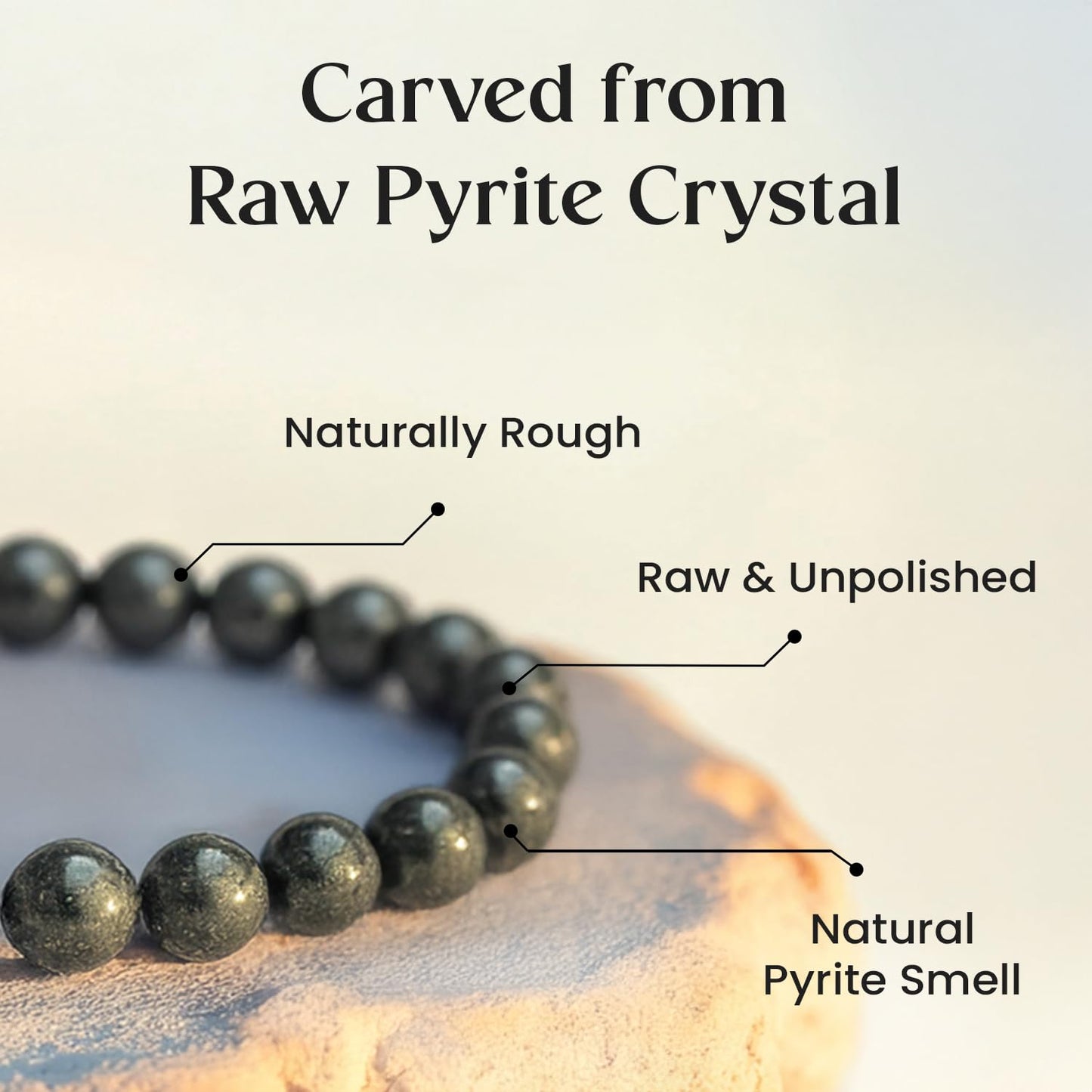 Astrotalk Raw Pyrite Bracelet | Certificate of Authenticity | Attracts Money and Boost Confidence | Astrology Bracelet for Men and Women | Beautifully Crafted with Healing Crystals