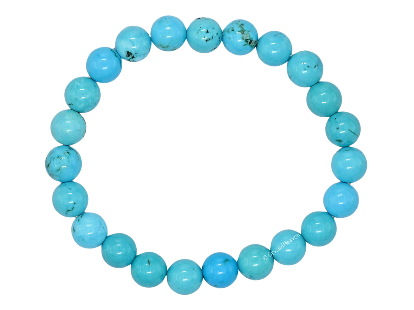 Crystal Heaven Stabilized Turquoise Bracelet for Women Men with Healing Crystal and Reiki Stone - Beautiful Gemstone Beaded Bracelet for Balance, Harmony & Positive Energy