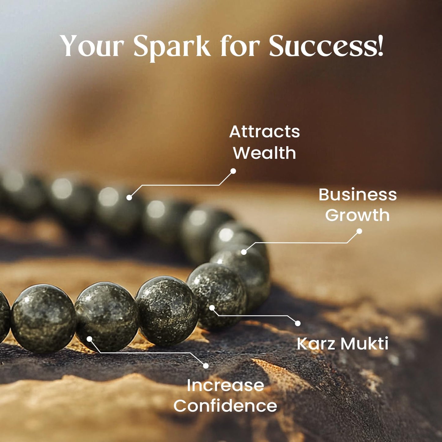 Astrotalk Raw Pyrite Bracelet | Certificate of Authenticity | Attracts Money and Boost Confidence | Astrology Bracelet for Men and Women | Beautifully Crafted with Healing Crystals