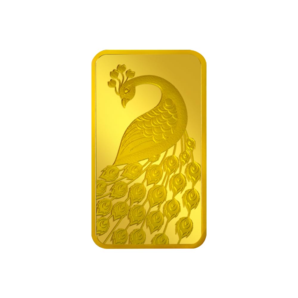 24K (999.9+) Purest Peacock Gold Bar, 10 Gram Gold Coin, LBMA Certified