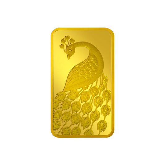 24K (999.9+) Purest Peacock Gold Bar, 10 Gram Gold Coin, LBMA Certified