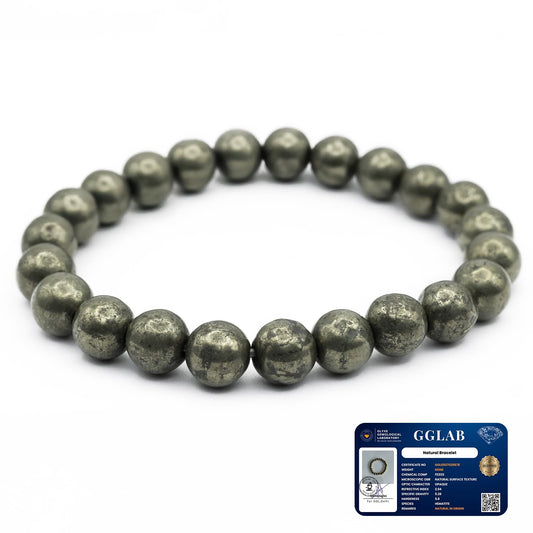 Astrotalk Raw Pyrite Bracelet | Certificate of Authenticity | Attracts Money and Boost Confidence | Astrology Bracelet for Men and Women | Beautifully Crafted with Healing Crystals