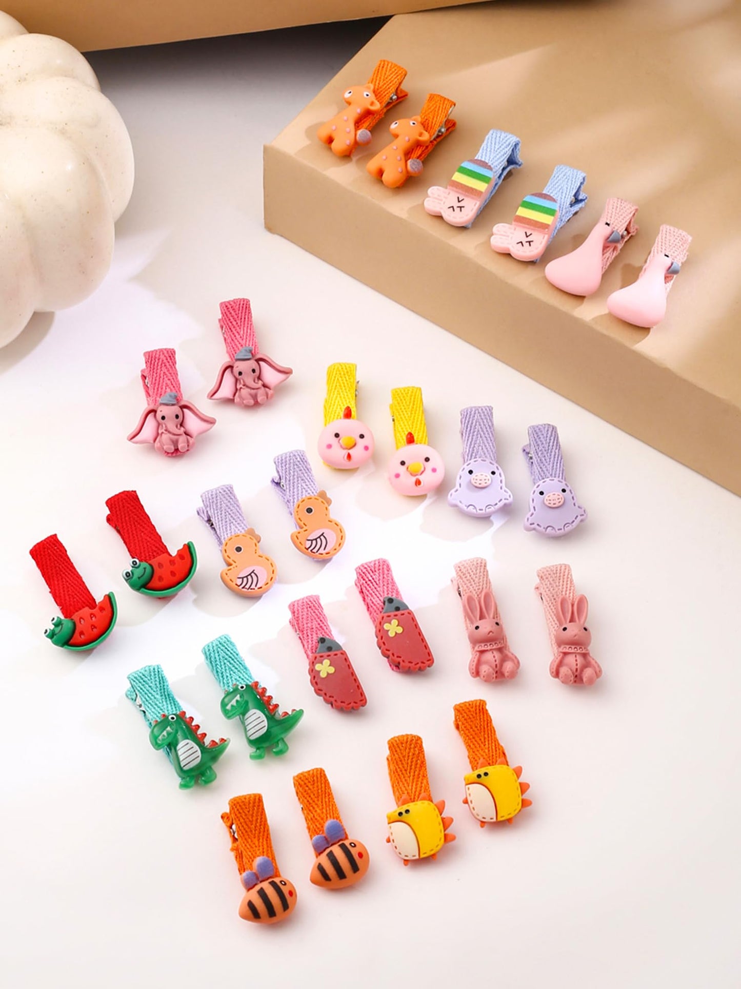 Melbees by Yellow Chimes Hair Clips for Girls Kids Hair Clip Hair Accessories for Girls Set of 26 PCS Cute Animal Characters Hair Clips