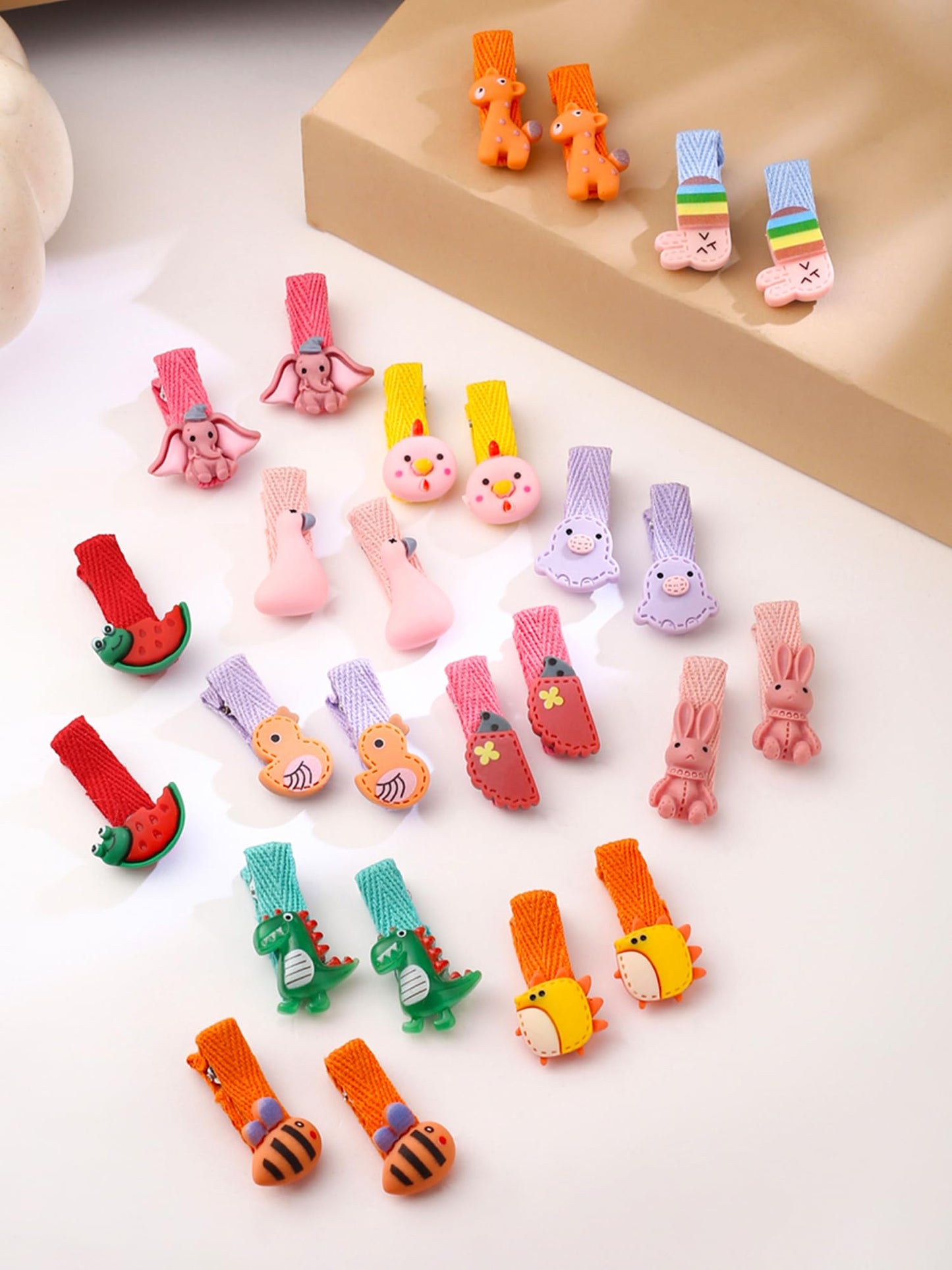 Melbees by Yellow Chimes Hair Clips for Girls Kids Hair Clip Hair Accessories for Girls Set of 26 PCS Cute Animal Characters Hair Clips
